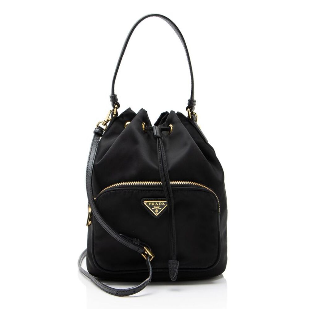 Prada Re-Nylon Duet Drawstring Bucket Bag